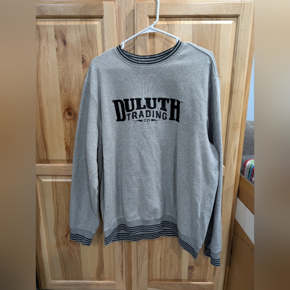 Duluth Trading Co Gray Crewneck Sweater